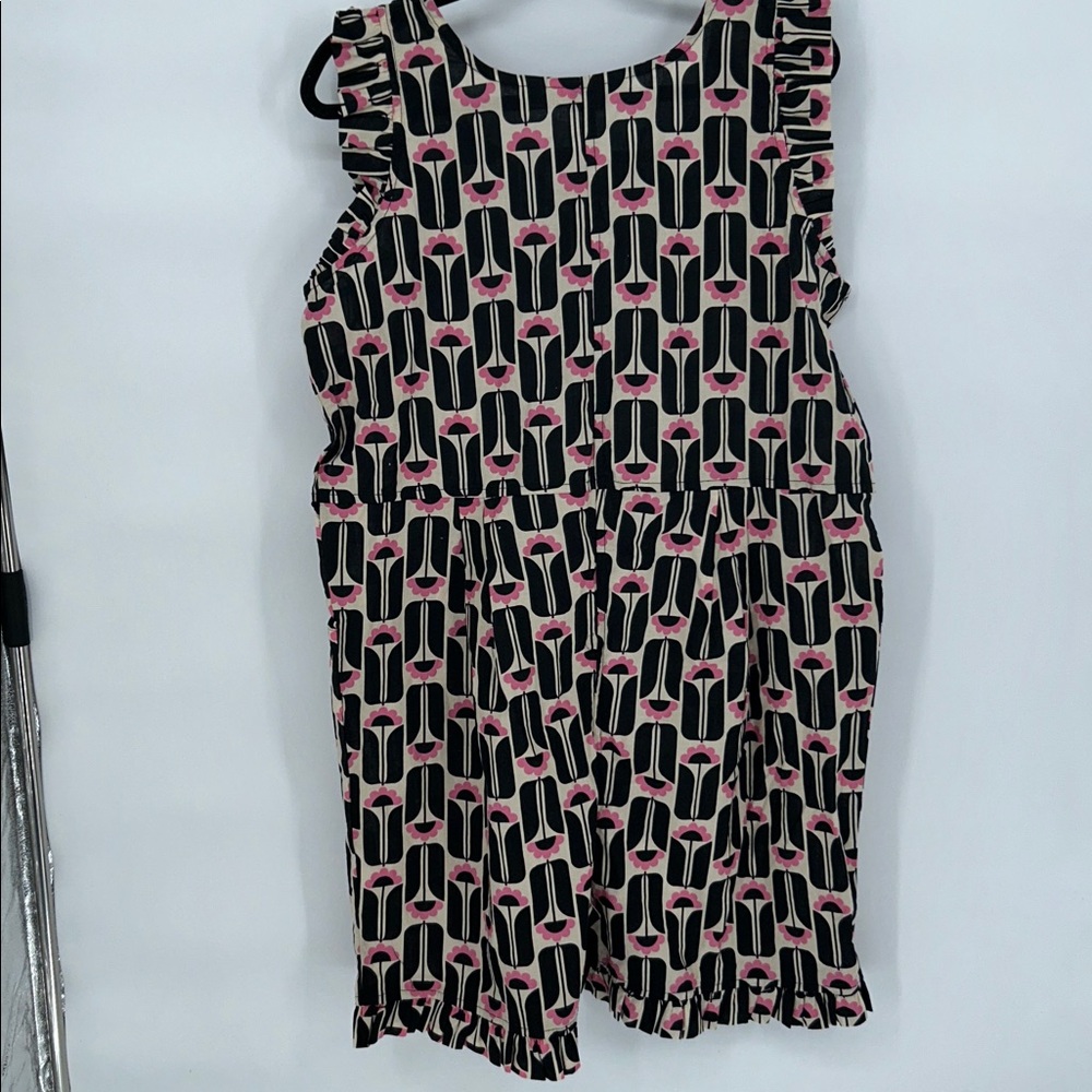 Orla Kiely Regatta Cotton Floral Romper Sleeveless Button Front XL - Picture 9 of 10